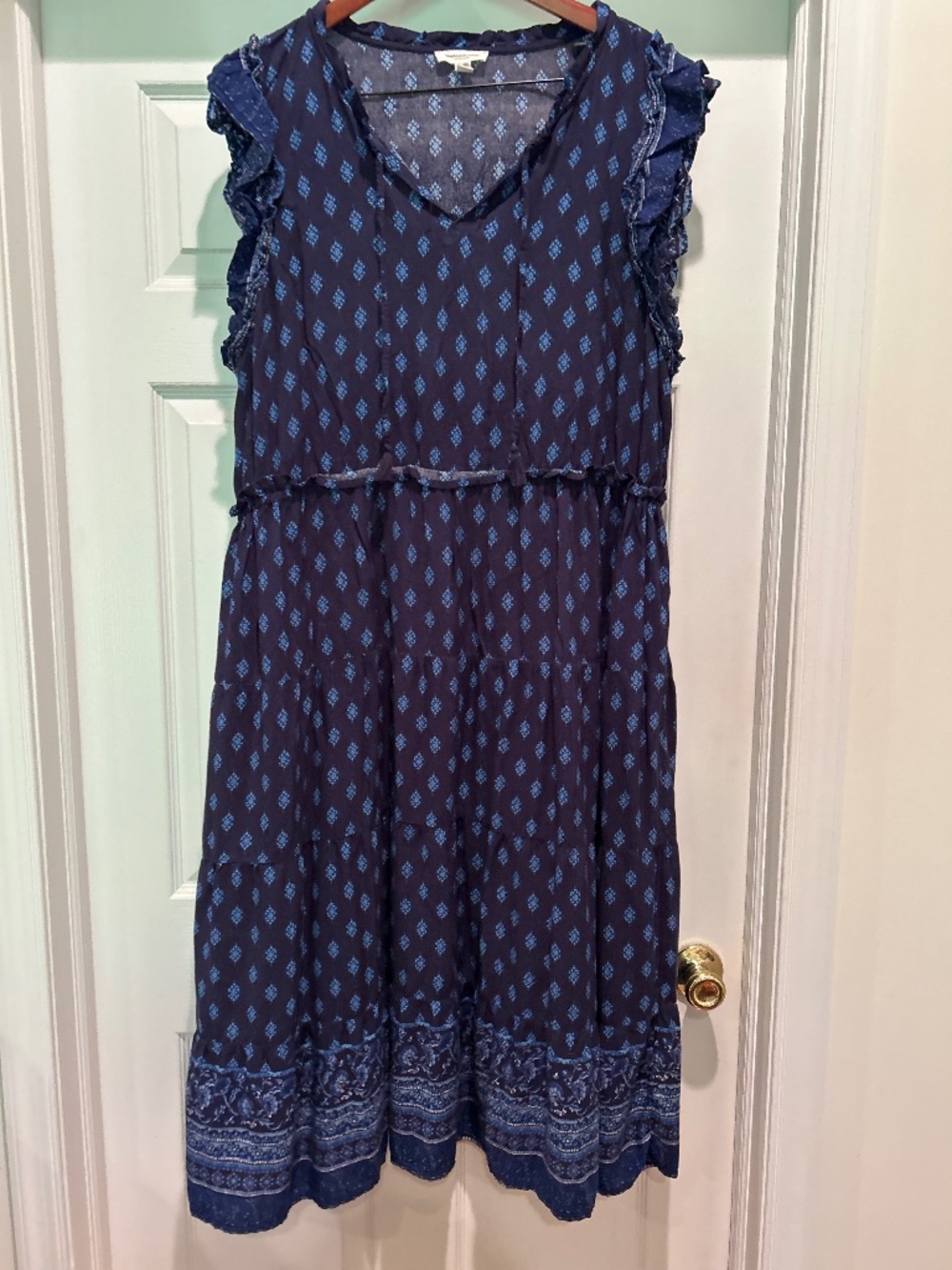 Beachlunchlounge Blue Multi Boho Kalia Dress XXL
